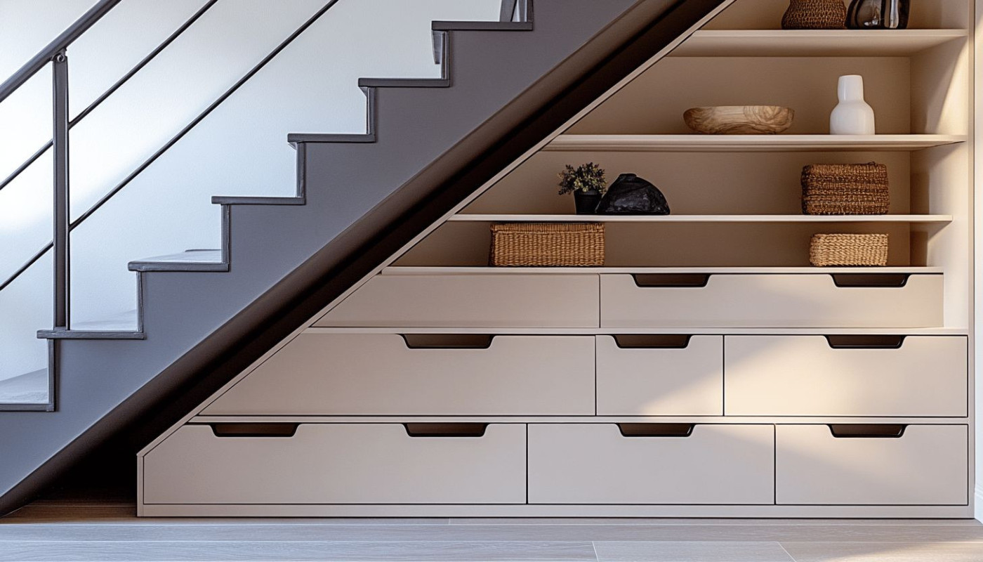 Solutions de rangement sous escalier design et fonctionnalité